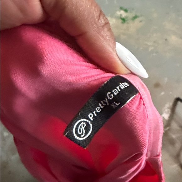 Elegant Pink Tie-Dye Dress, XL - Picture 15 of 15